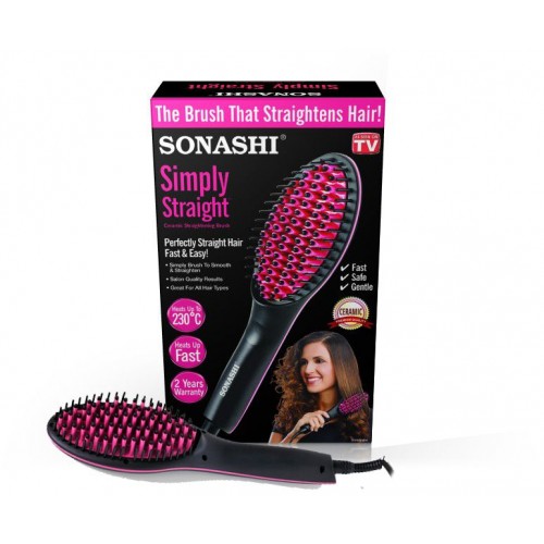 Sonashi Simply Straight Hair Brush Straightener LCD Display